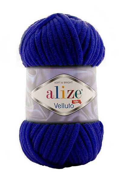 Alize Saks Blue Velluto Velvet 360 Braided Ankle