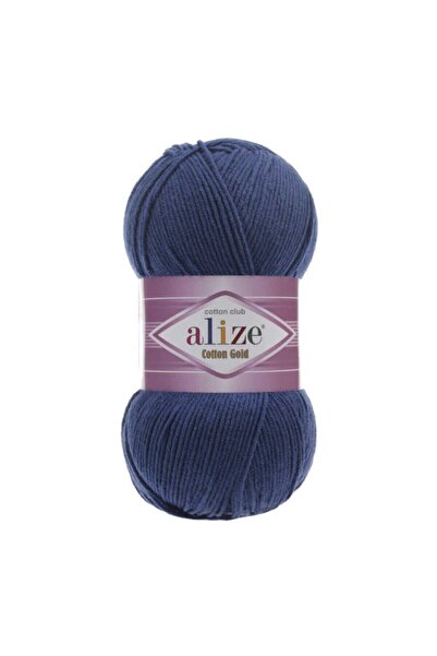 Alize غزل قطن ذهبي محبوك يدويًا أزرق داكن 279