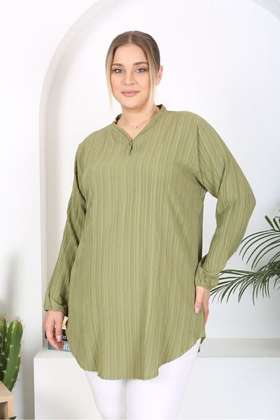 Tunikteks Cotton Viscose Tunic - Woven Eyebrow Fabric