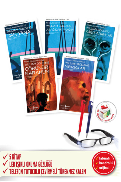 TÜRKİYE İŞ BANKASI KÜLTÜR YAYINLARI Alfa Kalem+William Golding 5 Kitap Set (Y...
