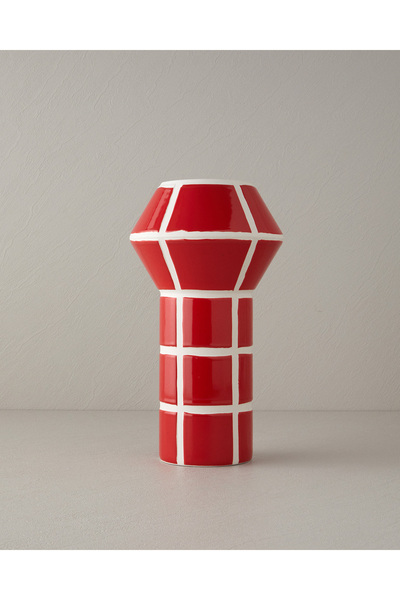 English Home Trina Dolomite Vazo Kırmızı