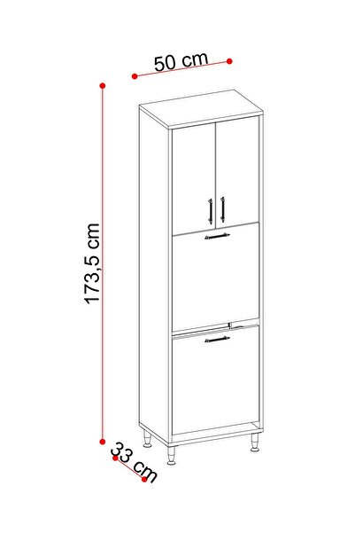 makbulce Nergiz Beyaz ve Renkli Kirli Çamaşır Sepetli Çok Amaçlı Banyo Dolabı