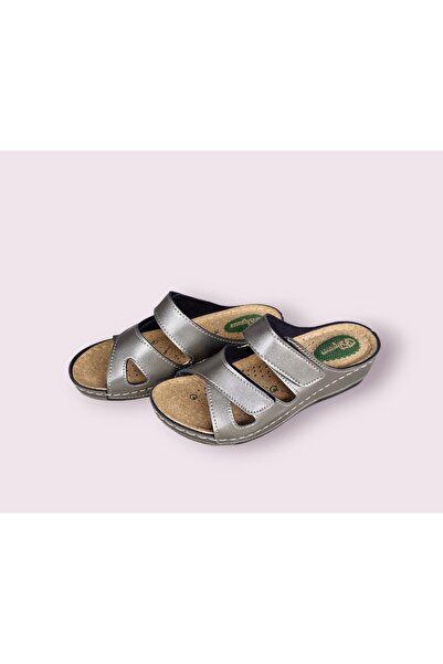 ŞAHGÜL Elegance women's - mother's slippers with orthopedic sole and stitching