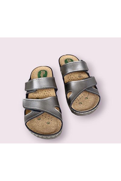 ŞAHGÜL Elegance women's - mother's slippers with orthopedic sole and stitching