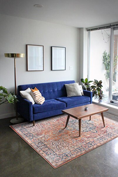 ARTLOOP Blues Şönil Dokuma Pamuk Polyester Halı (al 418)