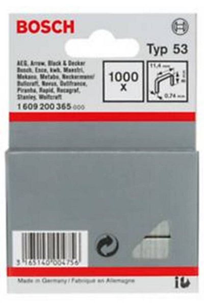 Bosch Staple Wire Type53 - 11.4*0.74*8mm, Pack of 1000