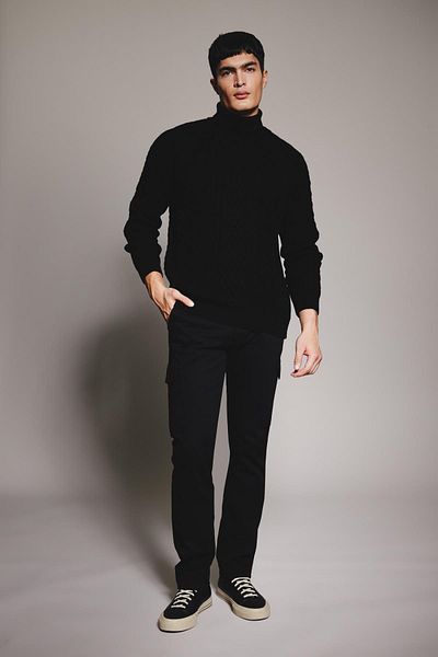 DeFacto Ψηλό παντελόνι Twill - Cargo Pocket, Straight Leg B6642ax23wn
