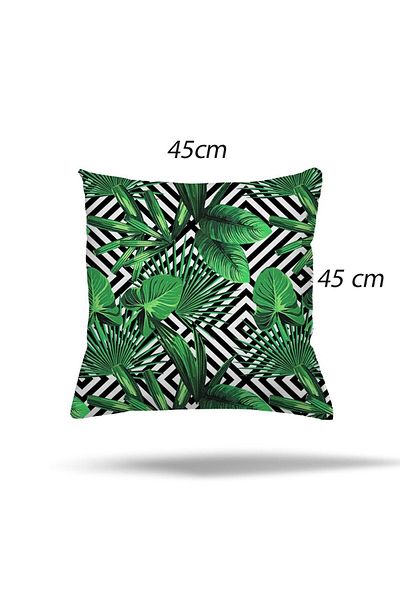 on the clouds Zippered Pillow Case Tropical Leaf Pattern Throw Pillow Case Seat Pillow Case