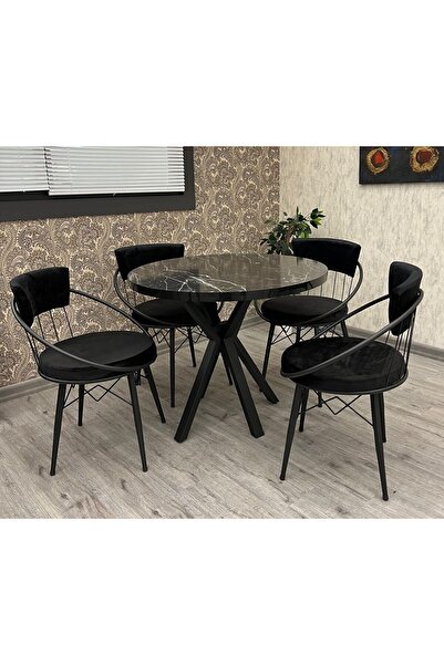 BY ORHAN GÜZEL Mutfak Masası Takımı,4 Kişilik Mutfak Masası Takımı Küt Takım