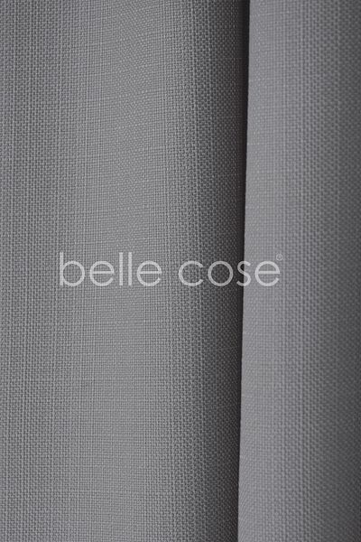 Belle Cose Linen Look Background Curtain Pleatless Planting Light Gray