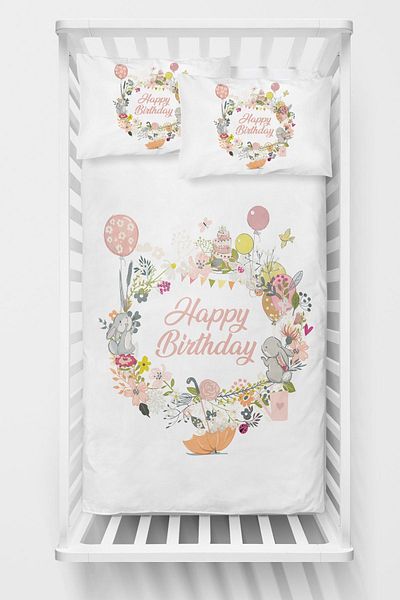 Homamia Baby White Patterned Bedding Set