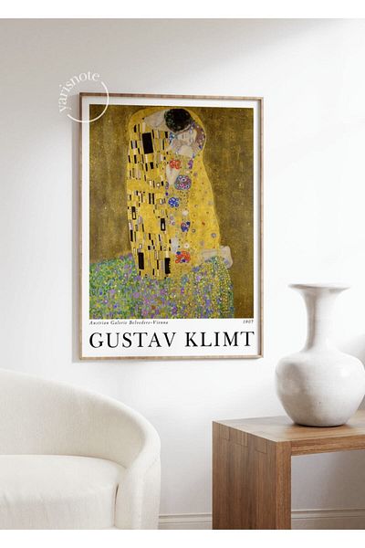 Yaris Note Gustav Klimt - Σχέδιο αφίσας The Kiss χωρίς πλαίσιο