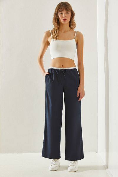 Bianco Lucci Damen Peas Garni Hose - Gürteldetail, Modell 60251193