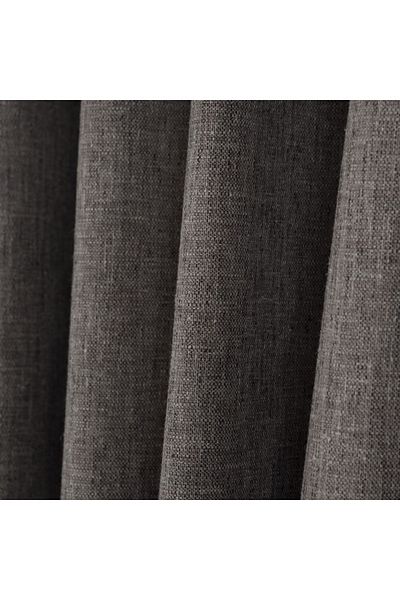 Belle Cose Linen Look Decorative Background Curtain Pleatless Planting Mink