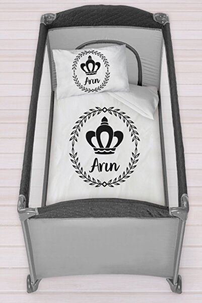 Homamia Isme Özel 75x120 Park Yatak Beşik Nevresim Takımı