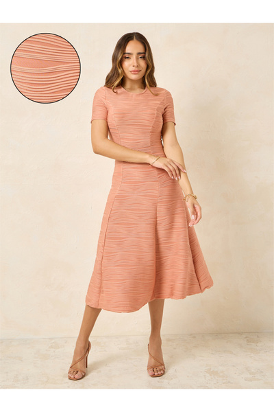 Styli فستان متوسط الطول مزخرف على شكل حرف A