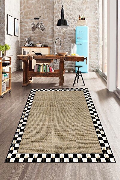 RugViva Kaymaz Taban Mutfak Halısı Hasır Desen Ar331