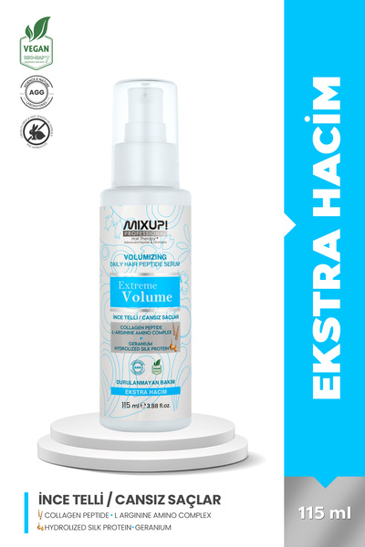Mixup L-Argine Amino Complex Serum - for Thin Hair, Volumizing Collagen Pepti...