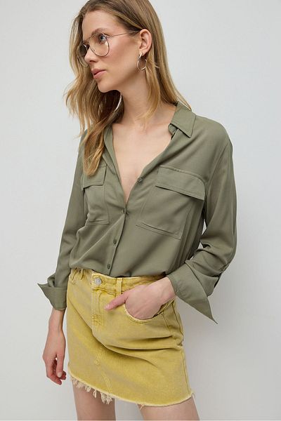 No Matter What Flowy Shirt with Pocket Detail