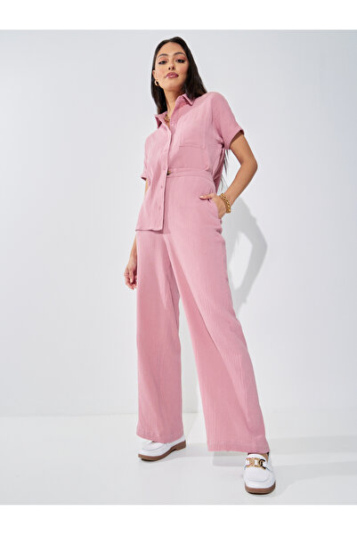 Styli بنطلون واسع الساق مرتفع الارتفاع