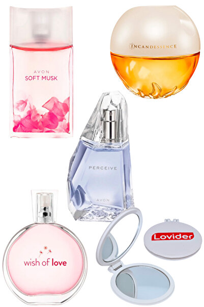AVON Soft Musk Edt 50 ml Wish Of Love + Perceive + Incandessence  Kadın Parfü...