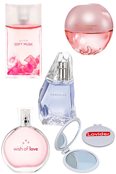 AVON Kadın Parfüm Seti; Soft Musk + Wish Of Love + Perceive + Incandessence L...