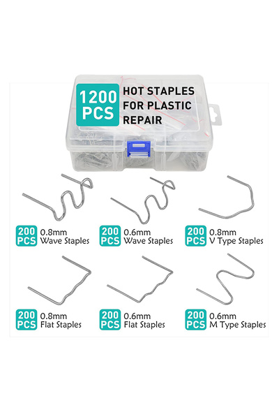 Streak Zımba Teli 1200 Adet 6 Çeşit Kaynak Tamir Makinesi için Düz Dalga Arab...