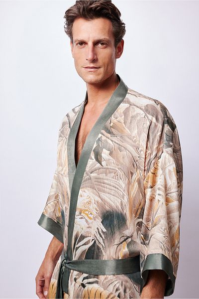 Dear Deer Tropical Kimono and Trousers Set