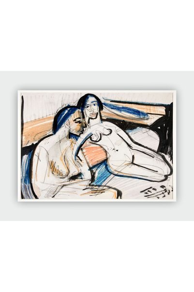 fırsatlar diyarı Ernst Ludwig Kirchner Two Naked Women Expressionism Art Duva...