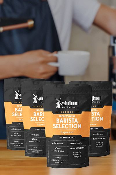 Yeldeğirmeni Kurukahvecisi Professional Barista Choice Espresso Coffee - 4-Piece Advantageous Pack 4x250gr