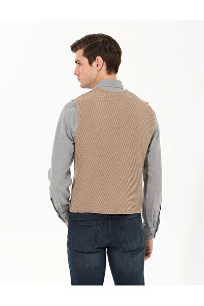 Pierre Cardin Erkek Slim Fit Triko Yelek