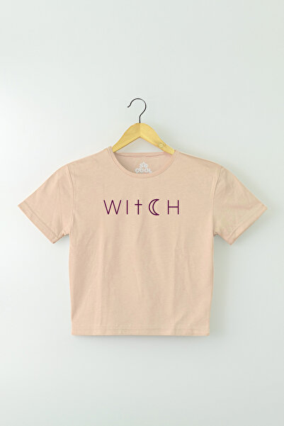 so cool Bež Skraćeni kroj T-shirt - Vila Štampano Ženska majica za bebe