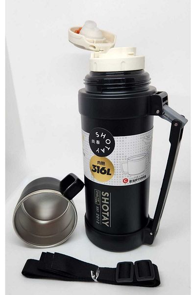 Shotay Nature ST-8235 1200ml Black Thermos Flask
