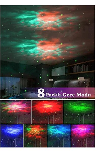 HEDİYEBİZİZ Astronot Projektör Gece Masa Lambası Galaxy Gökyüzü Star Projeksiyon Kumandalı Samanyolu Aydınlatma