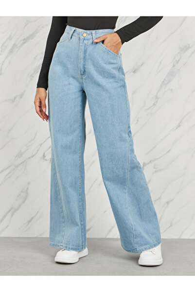 Styli High Rise Wide Leg Jeans