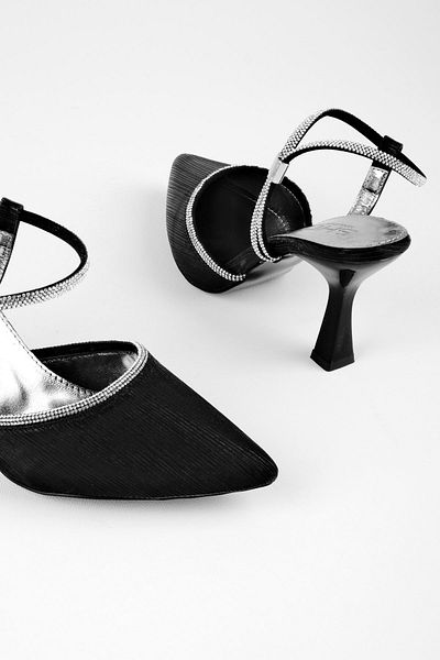 Lal Shoes & Bags Pantofi cu toc pentru femei Virtus Black Stone