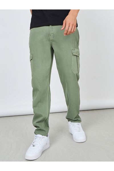Styli Overdyed Cargo Pocket Straight Fit Jeans