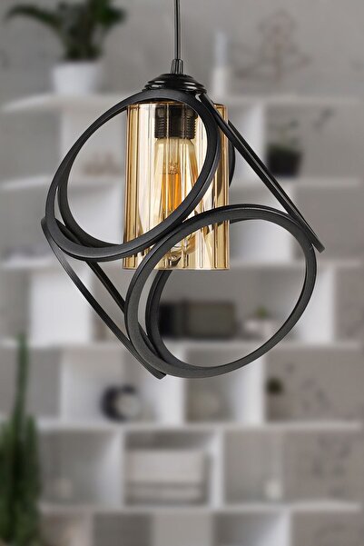 Begüsa Aydın Tekli Avize Siyah Bal Akrilik