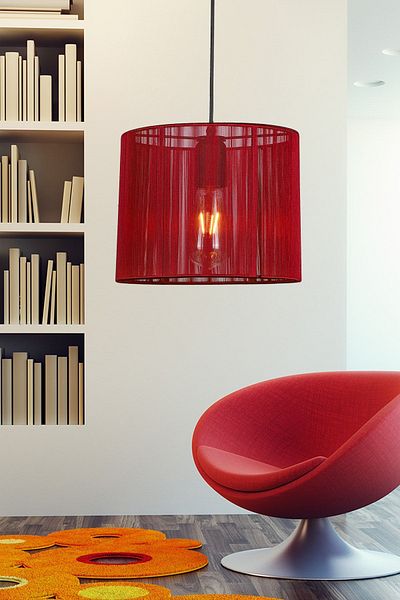 Begüsa Pierro Burgundy Wrapped Chandelier Round