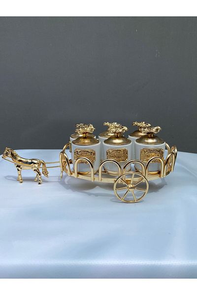 vanilya accessory 6-Piece MINI PORTSEN WITH HORSE JAPANESE ROSE - GOLD COLOR SPICE