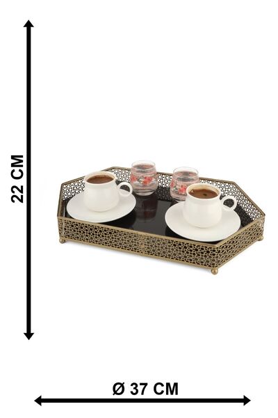 Begüsa Güzin Metal Sunum Tepsisi,düzenleyici,ikramlık, Söz Nişan Tepsisi, Çok Amaçlı Lüx Tepsi Eskitme No:2