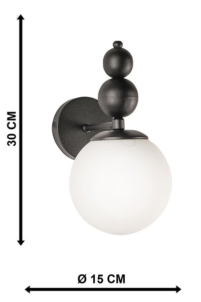 Begüsa Endless Sconce Black and White Glass, Modern Decorative Sconce, Wall Lighting, Living Room, Bedroom and Hallway Lighting