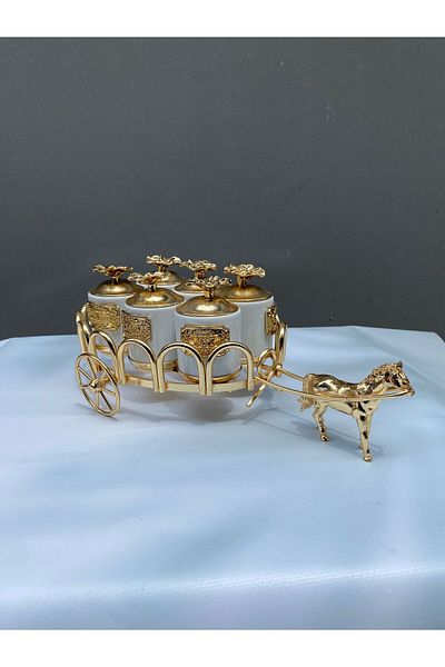 vanilya accessory 6-Piece MINI PORTSEN WITH HORSE JAPANESE ROSE - GOLD COLOR SPICE
