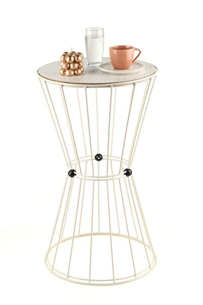 Begüsa Madrid Sehpa Beyaz Akça Ahşap