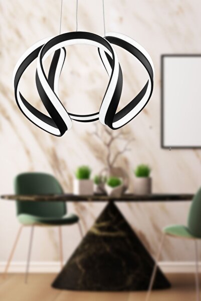 Begüsa Eliza 3 Renk Ledli Avize Siyah