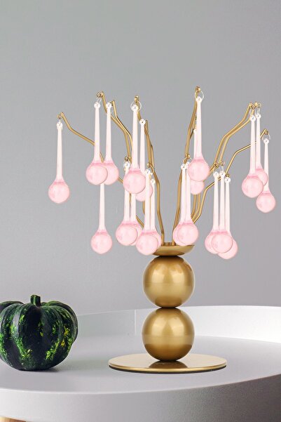 Begüsa Ladin Metal Aksesuar Eskitme Pembe Süs