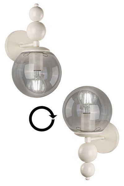Begüsa Endless Sconce 2 Pieces White Smoked Glass
