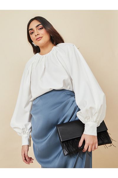 Styli Balloon Sleeve Relaxed Fit Blouse