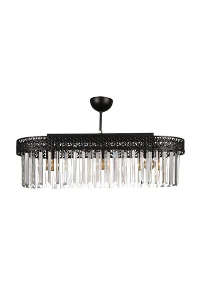 Begüsa Citrus 3rd Ellipse Lux Crystal Black Chandelier