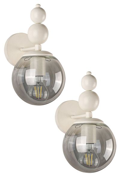 Begüsa Endless Sconce 2 Pieces White Smoked Glass